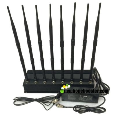 China DC12V 24 Hours Working Up To 50m Jamming Range 8 Channels 20w Walkie Talkie Vehicle Mounted Jammer Car Cellphone Jammer for sale