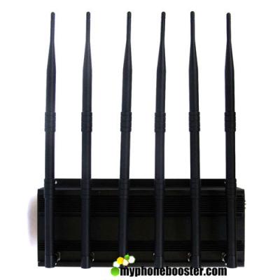 China 6 Channels 15w High Power Desktop Mobile Phone Signal Jammer Blocker Jam 2G 3G 4G GPS Wifi Signals For Prison/Jail Use for sale