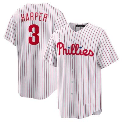 China 2022 New Team #10 REALMUTO #3 Bryce Harper Breathable Embroidered Uniforms Ready Stock Sports Philadelphia Baseball Tank Top for sale