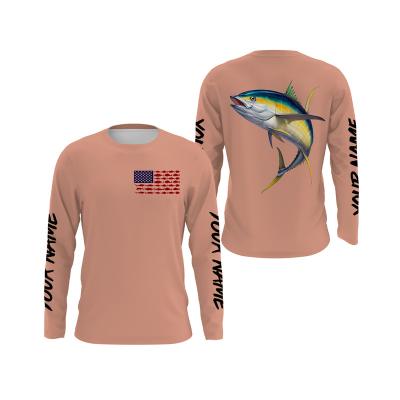 China Custom Made Antibacterial Your Design Sublimation Fishing Tank Top UV Protection Long Sleeve Fishing Shirts Men UV UPF 50+ Long Sleeve Quick Dry for sale