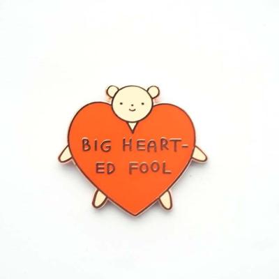 China Wholesale High Quality America Custom Your Own Metal Heart Shape Pin Factory Manufacturers High Quality Hard Enamel Lapel Pin for sale