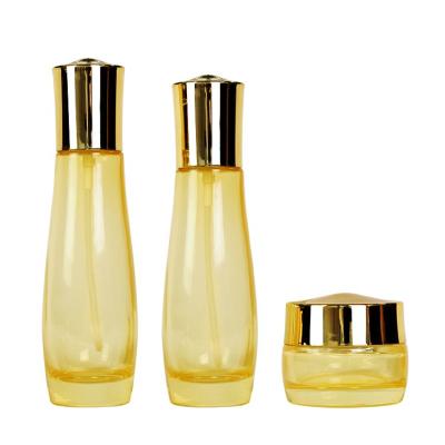 China Personal Care Factory 110ml 130ml 50g Cosmetic Packaging Set Empty Lotion Squeeze Bottles Face Cream Jar for sale