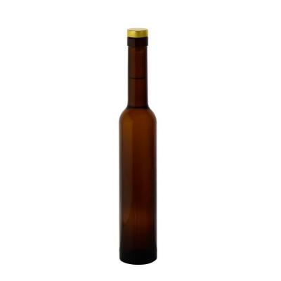 China Wine factory price 400ml Amber Brown Customized Liquor Bottle Juice Ice Wine Bottle Cork for sale