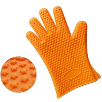 China silicone heat resistant oven mitts for sale