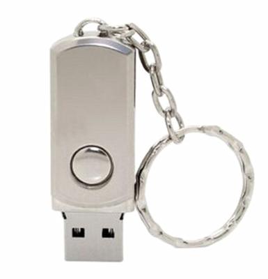 China rotatable metal usb flash drive with keyring for sale