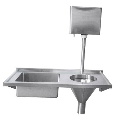 China Allow Safe and Hygienic Disposal of 304 Stainless Steel Clinical Hospital Waste Sluice Sink Surgical Hand Wash Sink for sale