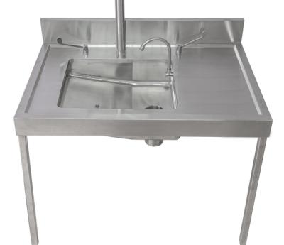 China Hygienic and durable easy to clean stainless steel with an attractive mirrored finish sluice sink for medical use for sale