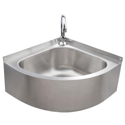 China Without Faucet Sell Well New Type Wall Hung Corner Triangle Stainless Steel Kitchen Sink for sale