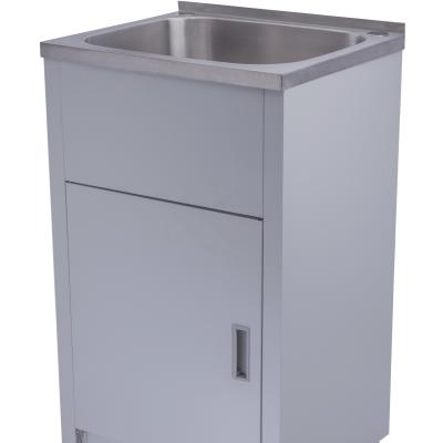 China Modern Square 30L/35L/45L Laundry Sink Bathroom Cabinet in 304 Stainless Steel for sale