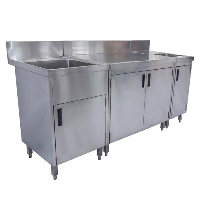 China 304 Stainless Steel Industrial Commercial Kitchen Sink Cabinets for sale