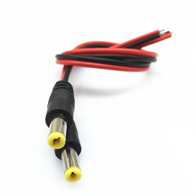 China Telecom Cable Factory Custom Any Length DC 5V-24V Power Supply Cable DC 5.5*2.1mm Male To Open End DC Red Black Flat Cable for sale