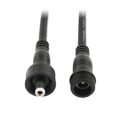 China DC5521 Connector Industrial Waterproof Power Cable DC5.5*2.1 Male or Female Plug Waterproof DC Cable for Outdoor Solar Panel for sale