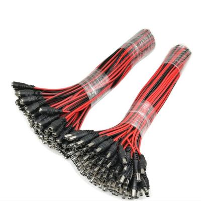 China DC Power Supply Custom 5V 9V 12V 24V Straight Male Plug DC5525 Cable Assembly DC 5.5*2.5MM Industrial Barrel to Open DC Power Cable 55x25 for sale