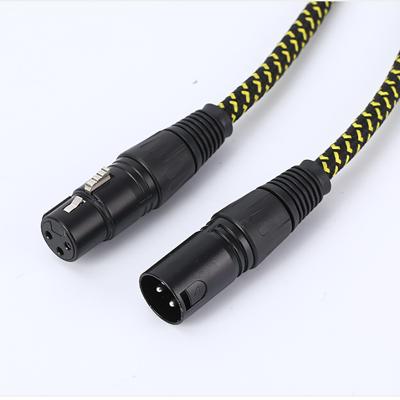 China Camera 3PIN XLR Male to Audio Cable Oxygen Free Copper Mesh Braided Jacket Nylon Shield Microphone Female Cable DIY XLR for sale