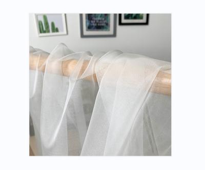 China Latest Arrival Sustainable Women Lightweight And Breathable Pure White Silk Mulberry Silk Organza Fabric for sale