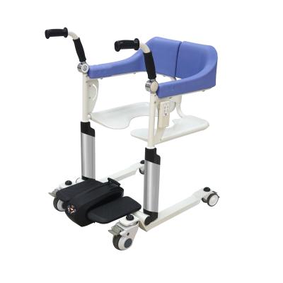 China New Product Multifunctional Electric Remote Control Patient Transfer Patient Transfer Elder Bath Commode Toilet Chair Power Wheelchair 3.35AH for sale