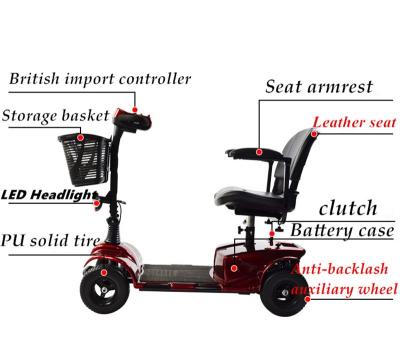 China 2019 health care good quality powerful 4 wheel electric scooter for the elderly and disabled for sale