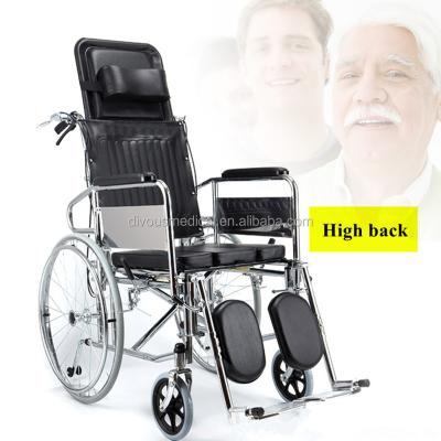 China Convenient Top Sale Stainless Steel Manual Folding Wheelchair Price for sale