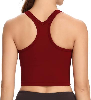 China Antibacterial Sports Bra Single Waist Pulse Yoga Detachable Cup for sale