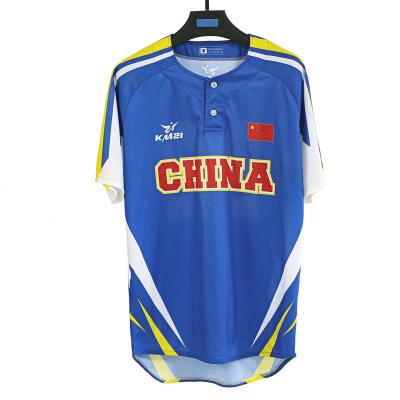 China New Design Youth Baseball Uniform Suit Mesh Fabric Blank Baseball Jerseys Team Clothing Softball Antibacterial Quick Dry Wholesale Sportswear for sale