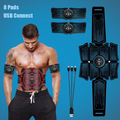 China Rechargeable Wireless Eletric EMS Abdominal Muscle Stimulator Massager For Body Fitness Building for sale