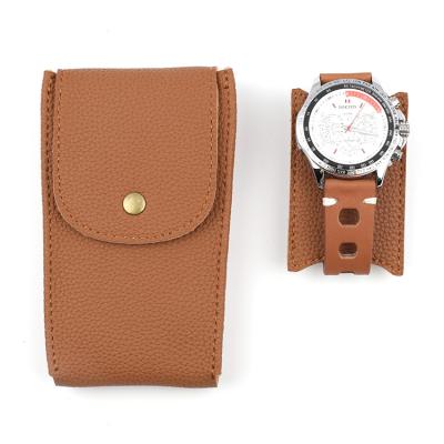 China Wholesale Leather Creative Handmade Retro Watch Storage Custom Jewelry Box Watch Storage Bag for sale