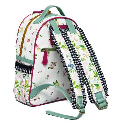 China New anti-theft design printed cotton canvas backpack for kids school backpack mini for sale