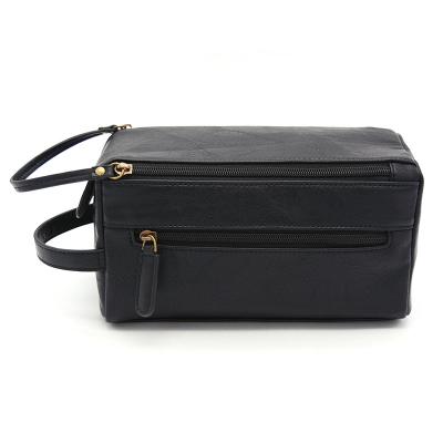 China Hot Sale Fashion Large Capacity PU Travel Wash Bag Ladies Leather Outdoor Cosmetic Bag Durable Cosmetic Bag for sale