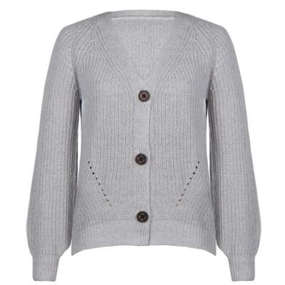 China Wholesale High Quality Open Breasted Knitted Cardigan Anti Shrink Front Pick Hole Thick Stitch Sweater for sale