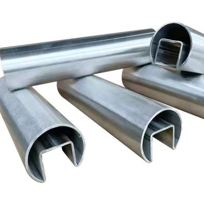 China Fencing You Be Star TP316 316L OD 63.5mm 6m Length 1.5mm Wall Thickness Single Slot Welded Stainless Steel Pipes For Railing for sale