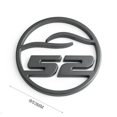 China Europe Fashion Customized Metal Car Nameplate, Matt Gunmetal Meta Logo Car Emblem for sale