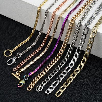 China Eco-friendly Wholesale Accessories Custom Bag Shoulder Aluminum Chain For Bag Purse OEM ODM Gold Metal Chain Strap For Handbag for sale