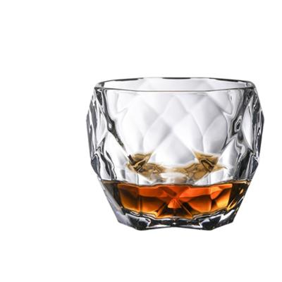 China Environmental Friendly Wholesale Custom Etched Crystal Clear Glass Liquor Whiskey Decanter Fashion Rock Glasses for sale