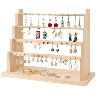 China Europe Wooden Jewelry Stand Organizer Wooden Bracelet Holder Base Box Storage For Rings for sale