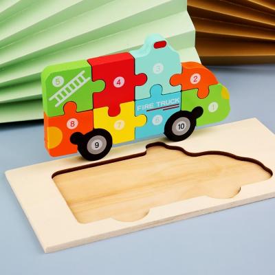 China Environmental Friendly Toddler Puzzles Animals and Vehicle Wooden Puzzles for 1 2 Boys 3 Year Girls, Educational Preschool TOYS for sale