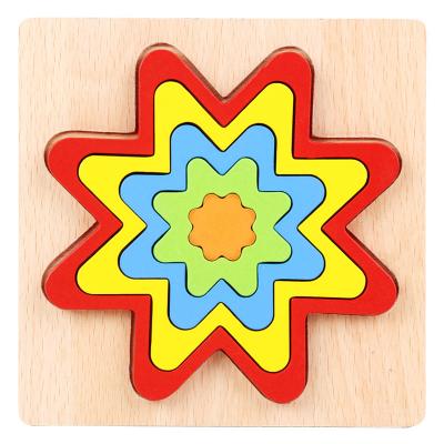 China Environmental Friendly Toddler Puzzles Games Wooden Toys Natural Wooden Educational Toy for sale