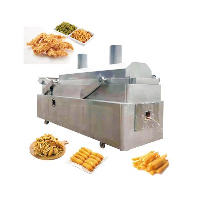 China Snack food factory Continuous System Automatic Large Deep Fryer Machine Leisure Food Frying Machine for sale