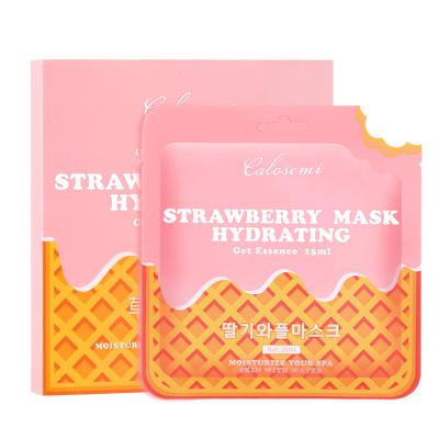 China Calosemi OEM Korea Brand Skin Care Facial Face Mask Moisturizer Hydrating Hydrating Strawberry Face Masks for sale