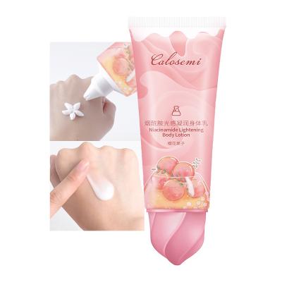 China Organic Moisturizer OEM Natural Private Label Cherry Blossom Vitamin E Moisture Whitening Nicotinamide Body Brightening Lotion for sale