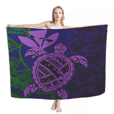 China Compressed Luxury Beach Towels With Logo Custom Print Polynesian Turtle Prints Beach Towel Custom Wholesale Sublimated Beach Towel for sale