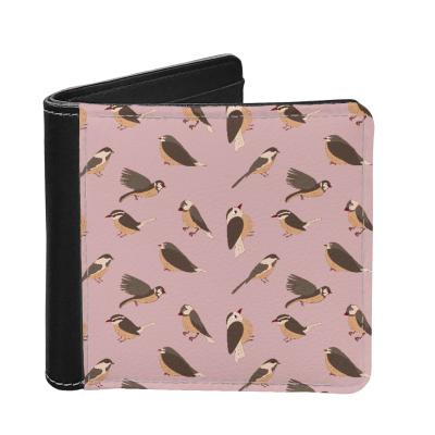 China Wholesale Custom Leather Pattern Print Sparrow Wallet Wireless Filling Men Leather Wallet 2021 Cheap Price Wholesale Men's Wallets for sale