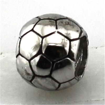 China Nickel Free Personalized 316l Stainless Steel Football Shape Beads For Pendant for sale