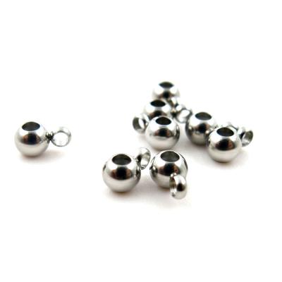 China Factory Direct Sales 4mm Accessory Rubber Ring Stainless Steel Stainless Steel Adjustable Beads Nickel Free for sale