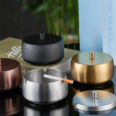 China Car Cigarette Ashtray Pocket Ashtray Easy Clean Cigar Cup Portable Drop Shipping Stainless Steel Ashtray for sale