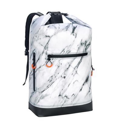 China Custom High Quality Htony Desiger Travel Bag Gym Sports Marble Pattern Backpack Luggage Travel Bags For Women Men for sale