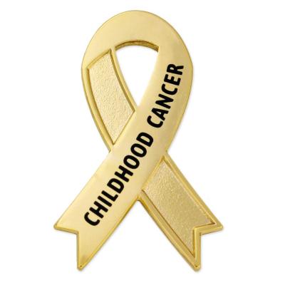 China China Custom Design Colorful Gold Plated Cancer Awareness Enamel Lapel Pin for sale