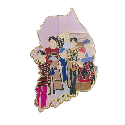 China Europe New Trend Fashion Pin Fans Handsome Korea Boy Star Kpop Enamel Pin From Kunshan Factory for sale