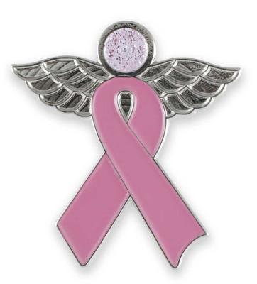 China China Large Flat Pink Ribbon Pins Breast Cancer Awareness Pins For Breast Cancer Awareness for sale