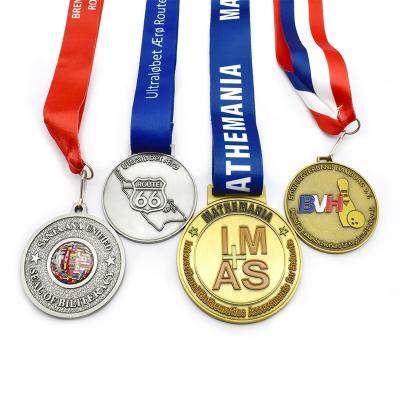 China Small popular American metal medal with bronze medal sculpture and metal basketball medal for sale