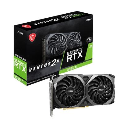 중국 Cheap price 3060ti graphics card MSI GeForce RTX 3060 Ti Ventu s 2X OC 8G LHR gaming desktop graphics card 판매용